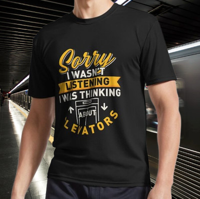 Elevator Escalator Installer Logo T-Shirt Funny Size Mode American T-shirt