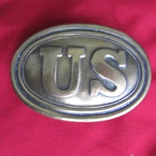 Vintage US Military Civil War Brass Belt Buckle Reproduction Union Army