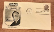 FD123 FDC First Day Cover Prominent American Franklin D. Roosevelt 1968 DC