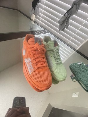 Nike Orange Green Low Top Basketball Sneakers Mesh  display picture 2