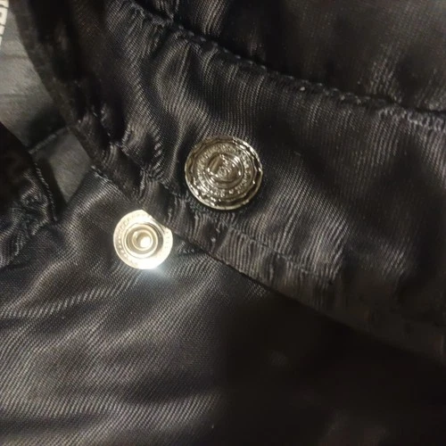 Franklin & Marshall Varsity Bomber Jacket Black Satin - Size L - Good Condition image 3