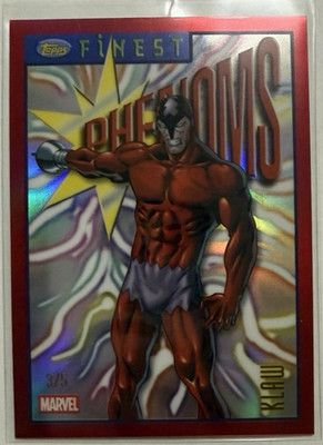 2 CARD LOT 2026 Topps Finest Fantastic Four Klaw Bundle Red /5 Phenom + /5 Base