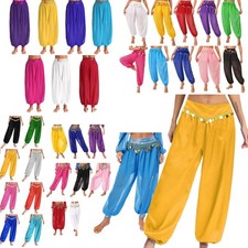 US Women Belly Dance Pants Harem Pants Arabian Princess Bloomers Dancewear