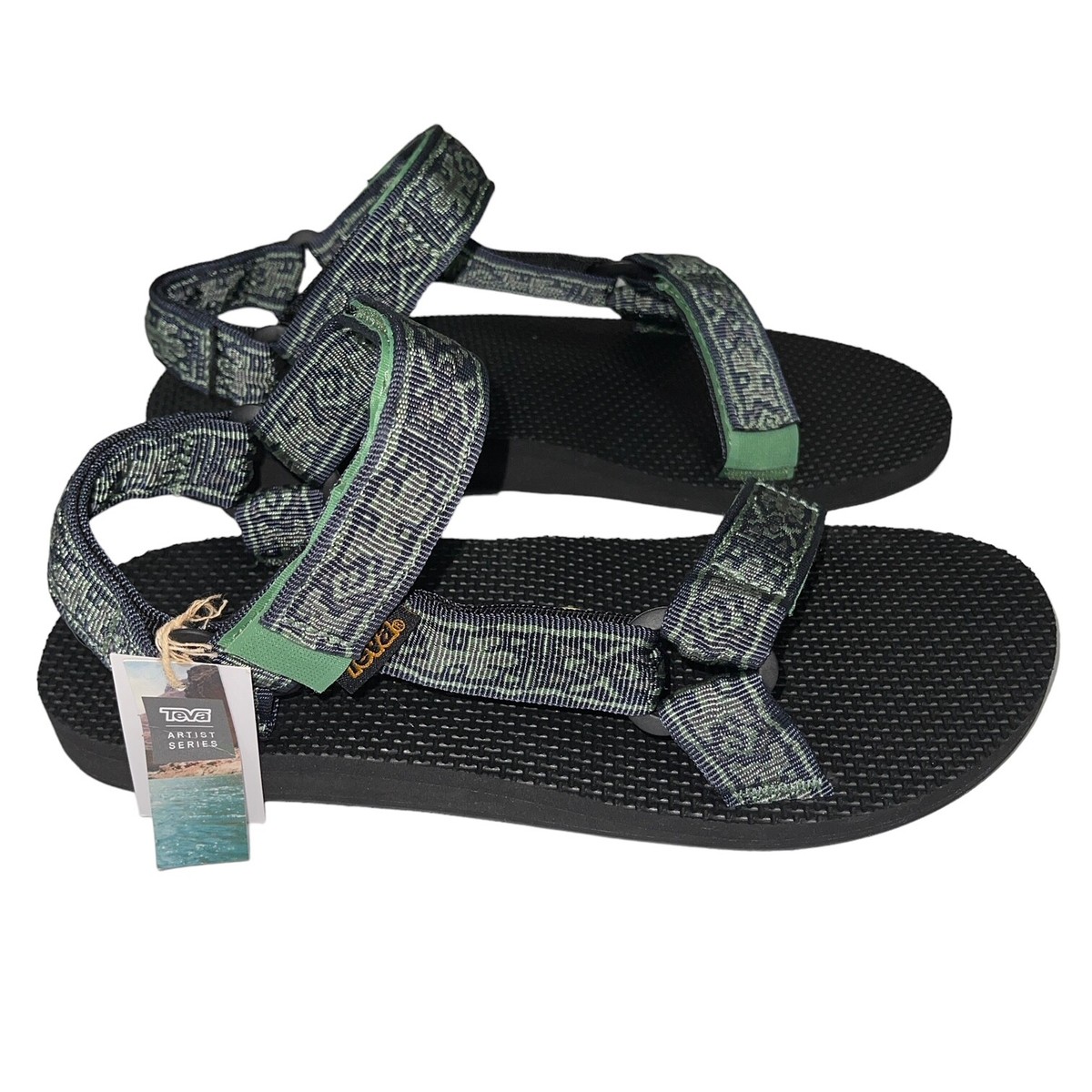 Teva Men\'s Green, Blue & Cream Strappy Outdoor Sandal Teva Men main image 3