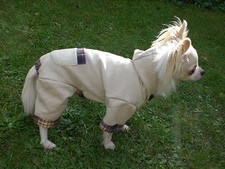 Hunde Jogginganzug Overall Rl. 27 30 33 36cm Baumwolle in Beige Wedel shop 