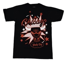 NBA Hardwood Classics Mens Chicago Bulls Windy City Basketball Black Shirt New S