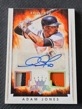 2015 PANINI DIAMOND KINGS ADAM JONES #1 #ed 1/10 DUAL PATCH AUTO