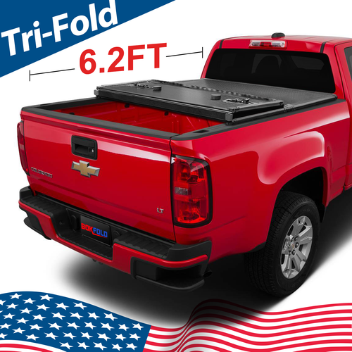 FRP Hard Tri-Fold Bed Cover Tonneau Cover for 2015-2025 Chevy Colorado 6.2ft