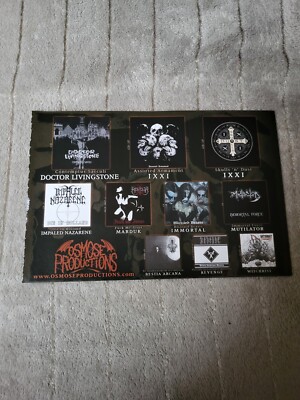 TPGM3 WERBUNG 5X8 OSMOSE RECORDS - IMMORTAL FORCE : MUTILATOR