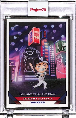 2021 TOPPS PROJECT 70 #181 HIDEKI MATSUI BY BEN BALLER P70 AP SILVER FRAME 13/51