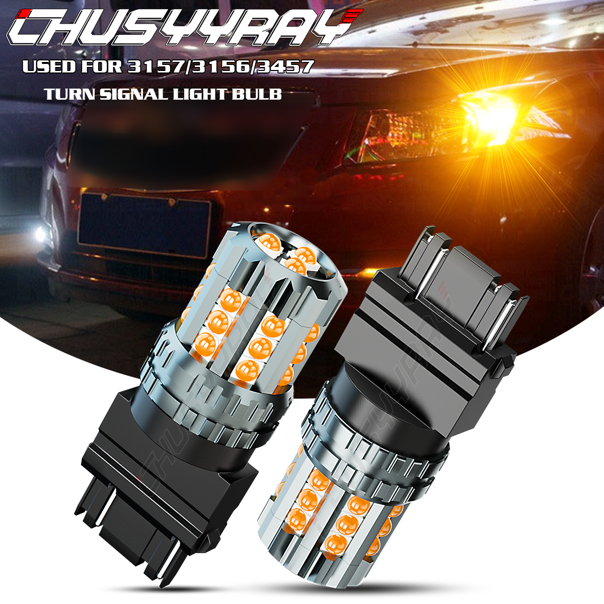 3157 Amber LED Turn Signal Parking Light Bulbs For Dodge Grand