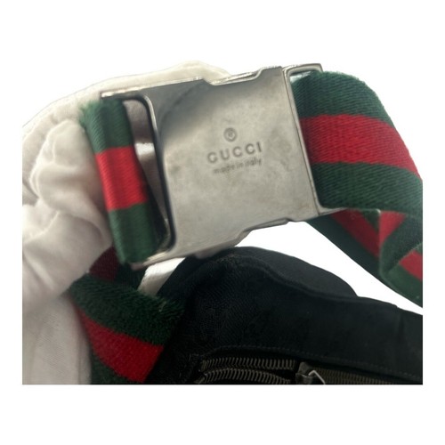 Auth GUCCI GG Black Jacquard Leather - Bum Bag - Picture 10 of 18