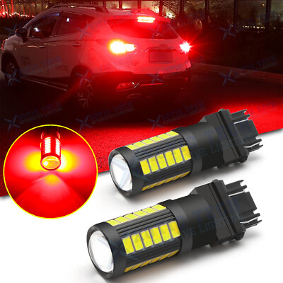 LED 7443 Red Brake Light Bulbs Taillight Lamps for Toyota, Heavy Duty Aluminum e