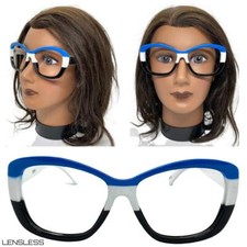 Women's Classy Elegant Funky Lensless Eye Glasses Colorful Frame Only NO Lens