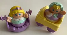 1987 Playskool Weebles Baby Girls Swing & Buggy Set 4 Pc Little Kids Collectible