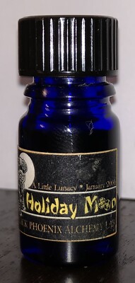 RARE BPAL Black Phoenix Alchemy Lab Holiday Moon Scent Oil 2006 Blue Bottle  - Main Image