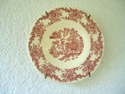Vintage Hamilton Ross Ming Red Dinnerware C Underglaze 52 Small Plate / Saucer — photo 1