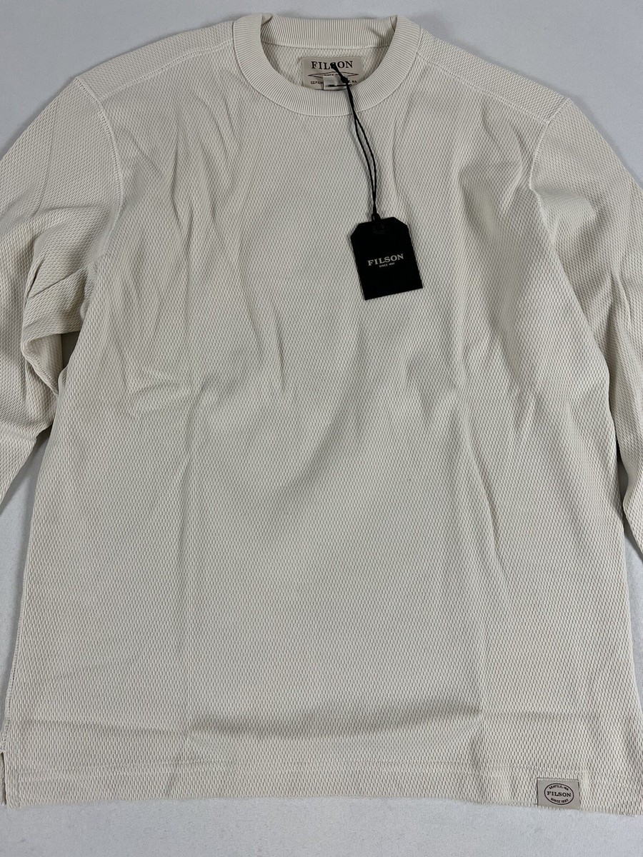 FILSON WAFFLE KNIT THERMAL CREW SAND M NWT | eBay