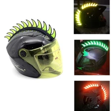 Dirtbike Rubber Helmet Mohawk Warhawk Spikes Decals Strip + Reflective 3M Stick