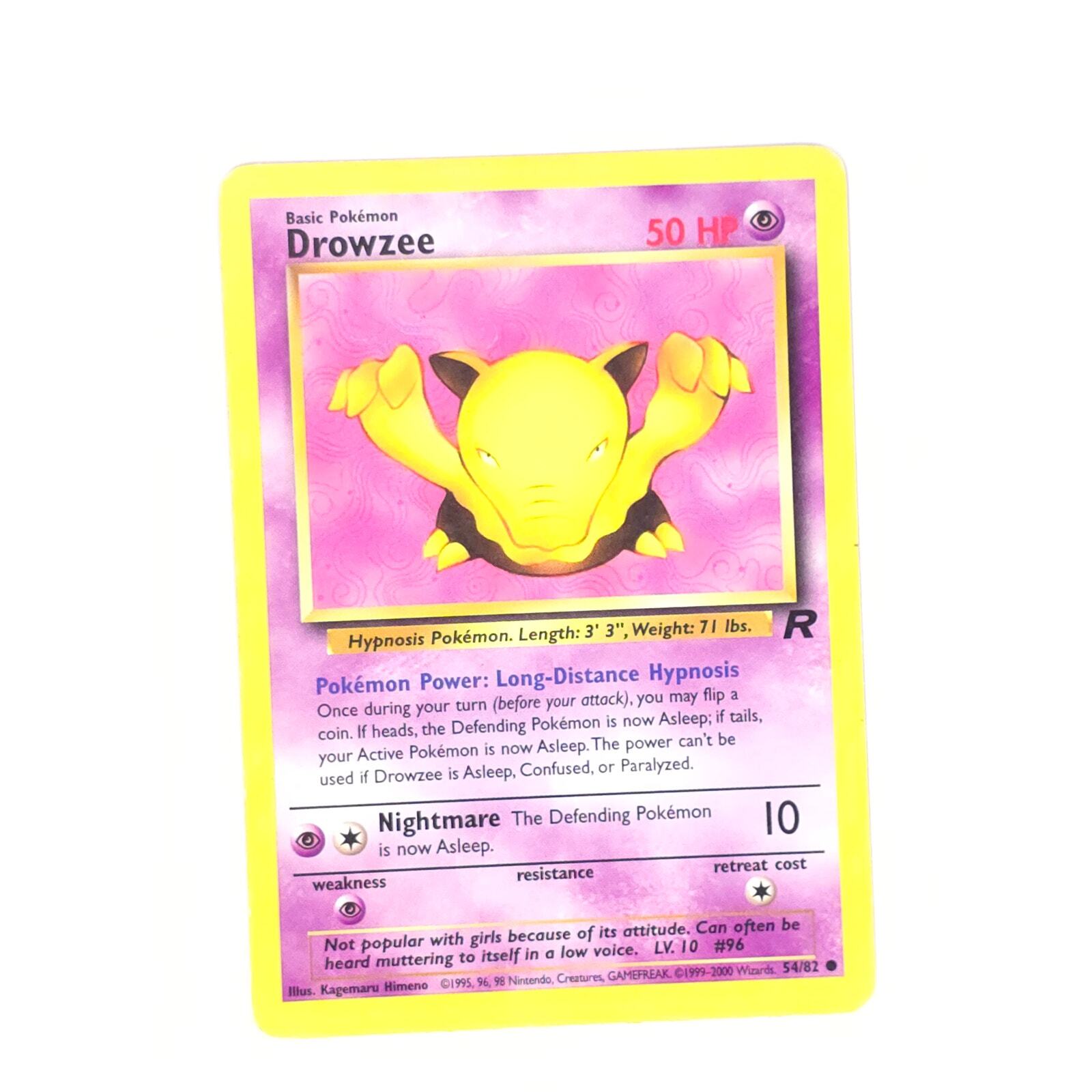 Drowzee 54/82 Pokemon Team Rocket Common NM