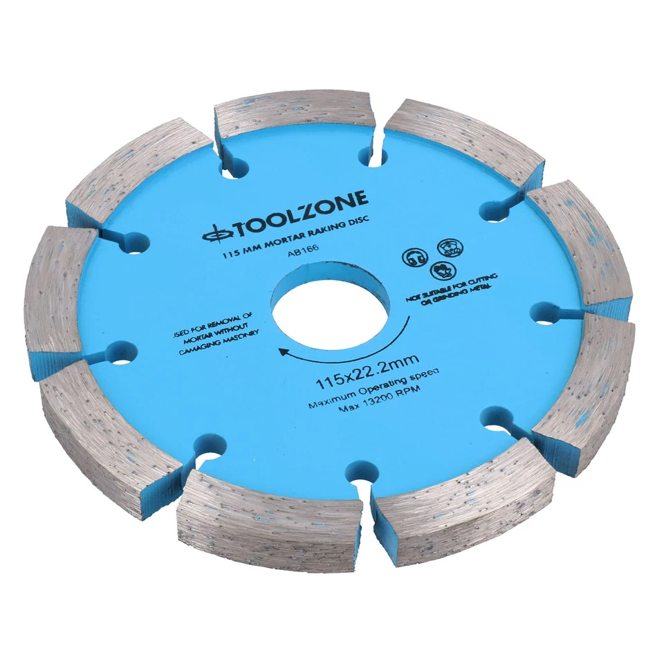 115mm x 8mm Mortar Raking Diamond Pointing Disc Blade Masonry 4-1/2”