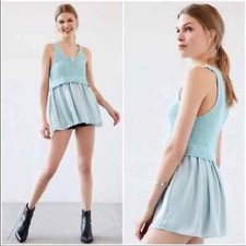 Urban Outfitters Kimchi Blue Ashley Babydoll Knit Tank. NWT Size M. Light Blue