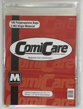 100 Polypropylene Magazine Sleeves – 2 Mil Clear Comic Care Bags 8 3/4" x 11"