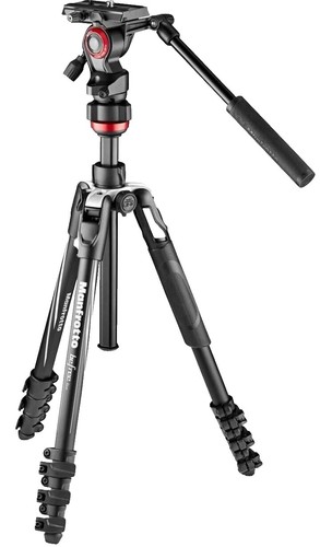 Manfrotto 504HD Pro Fluid Head On 536 MPRO Carbon Fiber 3-Stage