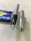 Sheaffer Imperial 444 Brush Steel FP Steel F/M nib+Converter+6 Cart Excellen USA