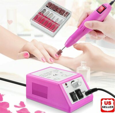 Electric Nail File Drill Manicure Machine Art Acrylic Pedicure Tool Set Kit