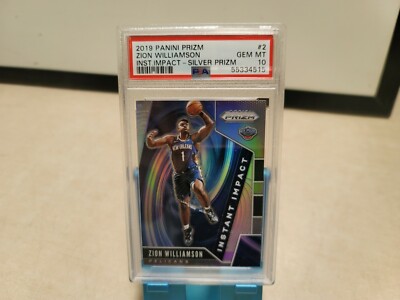 2019 Panini Prizm Instant Impact Silver Zion Williamson #2 Rookie