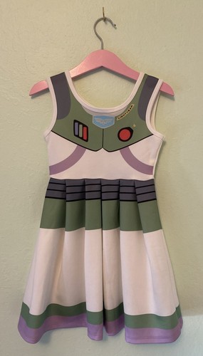 DISNEY PIXAR TOY STORY BUZZ LIGHTYEAR DRESS XS 4-5 LITTLE GIRL EXCELLENT CLEAN