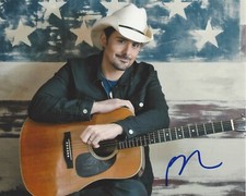 COUNTRY SINGER BRAD PAISLEY SIGNED 8x10 PHOTO 5 w/COA TIME WELL WASTED 5TH GEAR