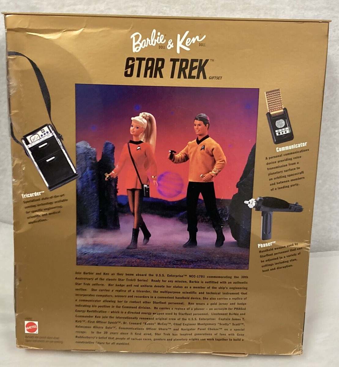 Collector Edition 1996 Barbie and Ken Star Trek Gift Set 30th