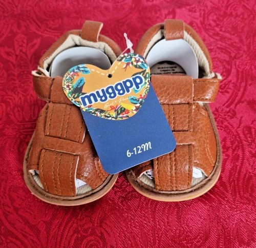Leather Sandals baby Boy Girl Pram Shoes Infant Prewalker Choose Colour and Size - Picture 33 of 35