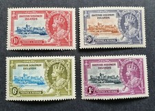*British Solomon Islands Jubilee MH/LMM Includes SG55h Dot by Flagstaff Variety
