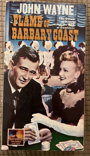 John Wayne VHS Video Tape Flame of Barbary Coast Ann Dvorak Joseph Schildkraut