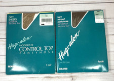 Sears Vintage Hug-Alon Pantyhose Tall Nude Tall Toast The Only Toe Sandalfoot