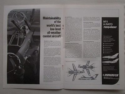 10/1981 PUB BRITISH AEROSPACE AERITALIA MBB PANAVIA TORNADO IDS ADV PVA49 AD