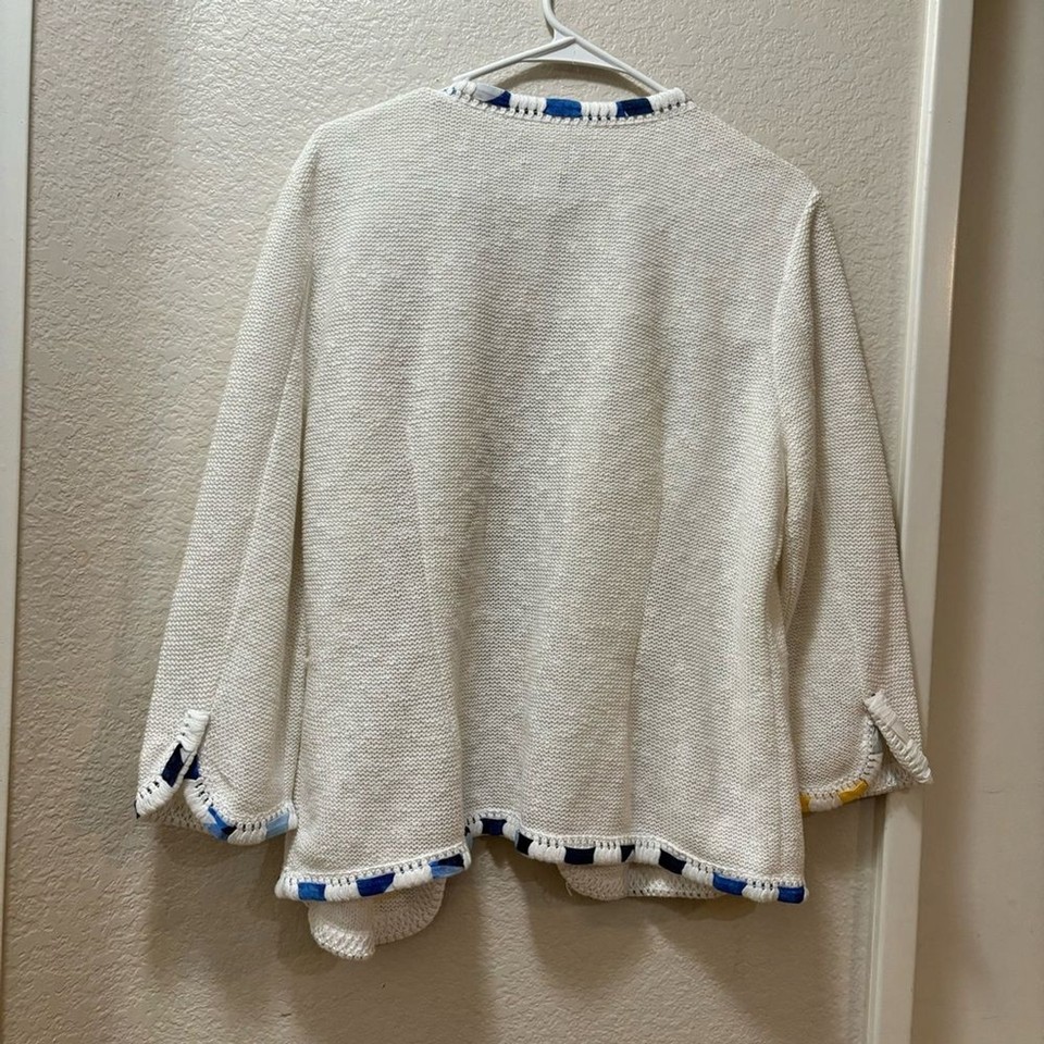 Nic+Zoe Staycation 3/4 Sleeve Jacket XL White eBay