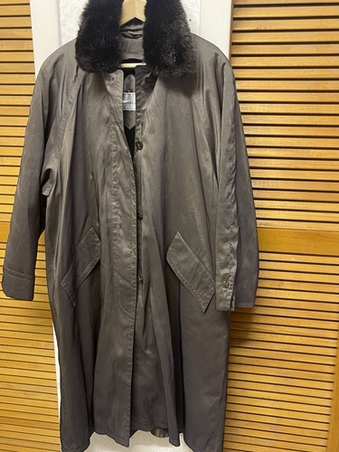 AQUABURY-Faux Fur Collared-WOMENS -TRENCH-COAT -SIZE UK-12”-EUR- 38”-US -10” - Picture 14 of 24