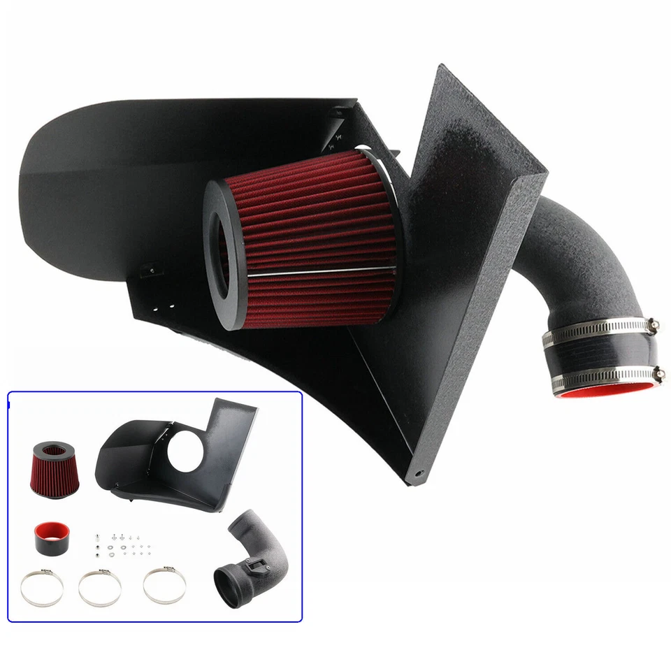 3" Cold Intake Kit&Filter+Heat Shield For 16-18 BMW 430i F32/F33 2.0T B48 Engine - Изображение 2 из 4