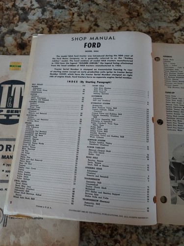 2 Oldtimer Ford - Werkstatthandbücher Nr. FO-19 & FO-20 - I&T Shop Service - Bild 3 von 21