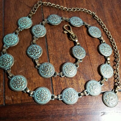 Vintage antique bronze metal 90s western Concho statement drape jewelry belt Accessories | Vintage Antique Bronze Metal 9s Western Concho  main image 3
