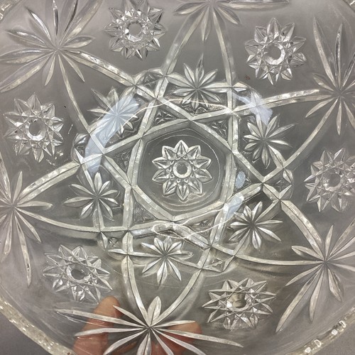 Set Of 2 Vintage Anchor Hocking Star Of David Glass Salad Fruit Bowl - Picture 8 of 19