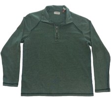 Tommy Bahama Men's 1/4 Zip Pullover M Green Long Sleeve Sweatshirt Casual Golf
