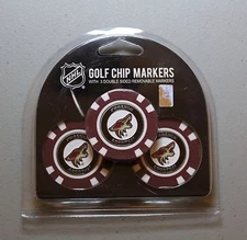NEW Team Golf NHL Phoenix Coyotes 3 Pack Double Sided Removable Ball Markers
