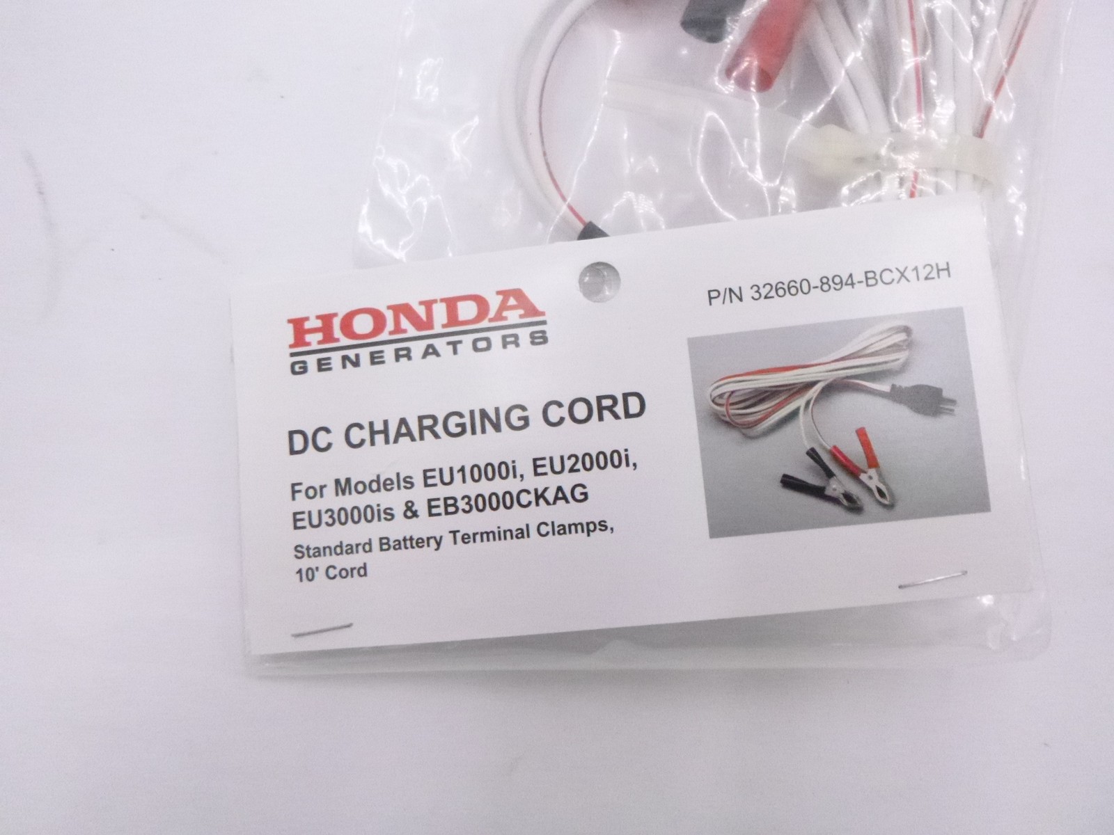 Genuine OEM Honda 10' Generator DC Charging Cord fo rEU1000i, EU2000i