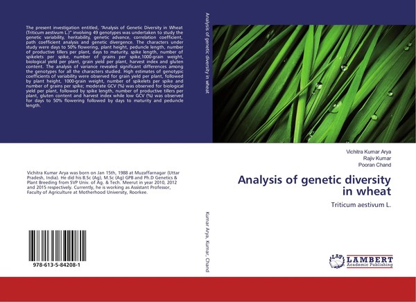 Vichitra Kumar Arya (U. A.) | Analysis Of Genetic Diversity In Wheat | Buch-image