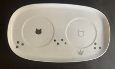 Plateau alimentaire pour chat double (plateau seul) neuf Neko Necoichi Japon, 13,5” X 8”